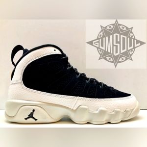 NIKE AIR JORDAN 9 RETRO BG CITY OF FLIGHT BLACK WHITE GS 302359 021